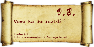 Veverka Beriszló névjegykártya